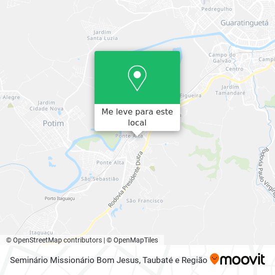 Seminário Missionário Bom Jesus mapa