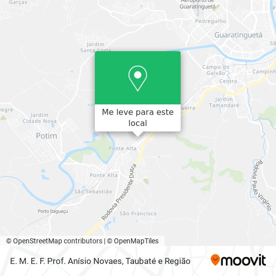 E. M. E. F. Prof. Anísio Novaes mapa