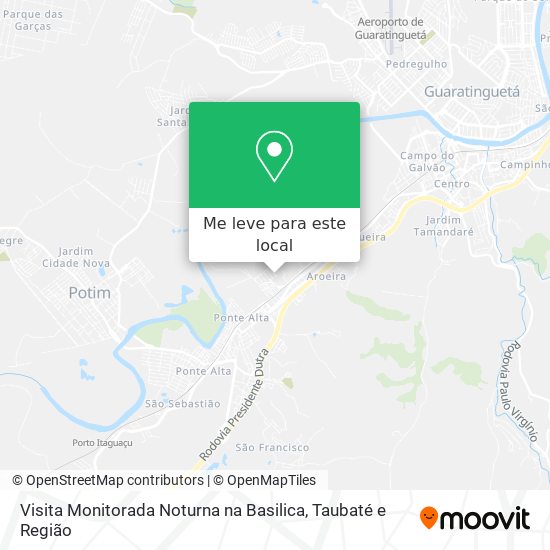 Visita Monitorada Noturna na Basilica mapa