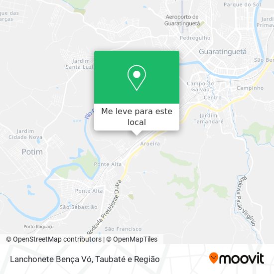 Lanchonete Bença Vó mapa