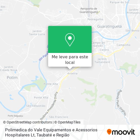 Polimedica do Vale Equipamentos e Acessorios Hospitalares Lt mapa