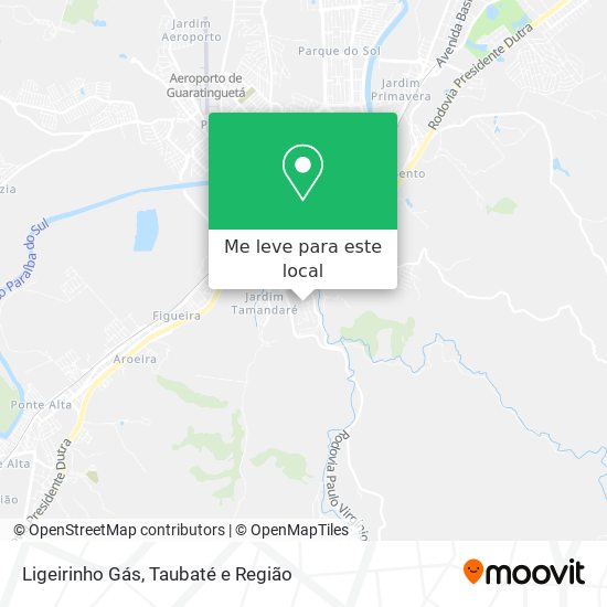 Ligeirinho Gás mapa