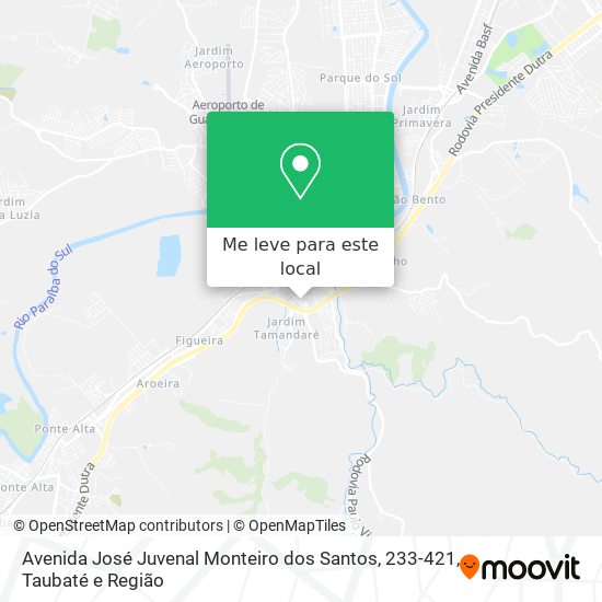Avenida José Juvenal Monteiro dos Santos, 233-421 mapa