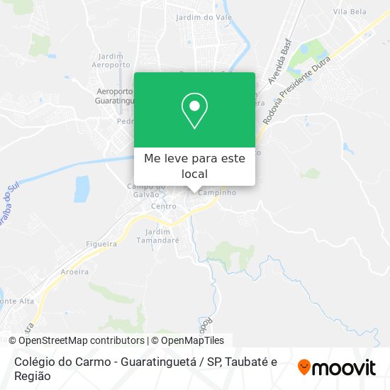 Colégio do Carmo - Guaratinguetá / SP mapa