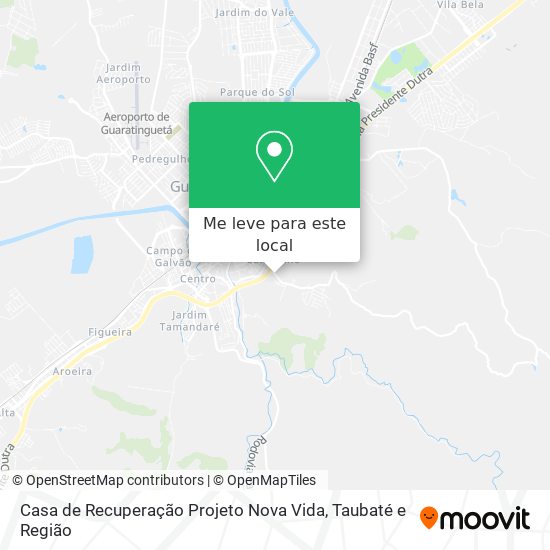 Casa de Recuperação Projeto Nova Vida mapa