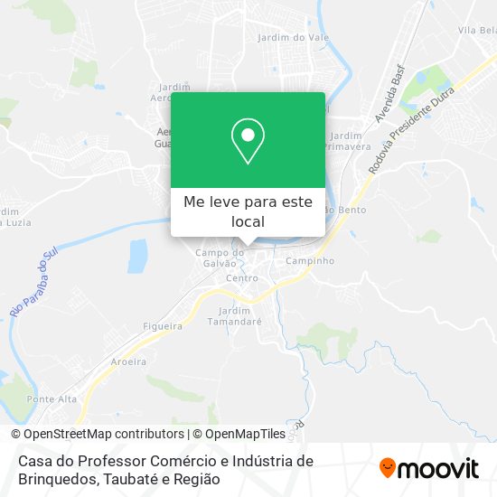 Casa do Professor Comércio e Indústria de Brinquedos mapa