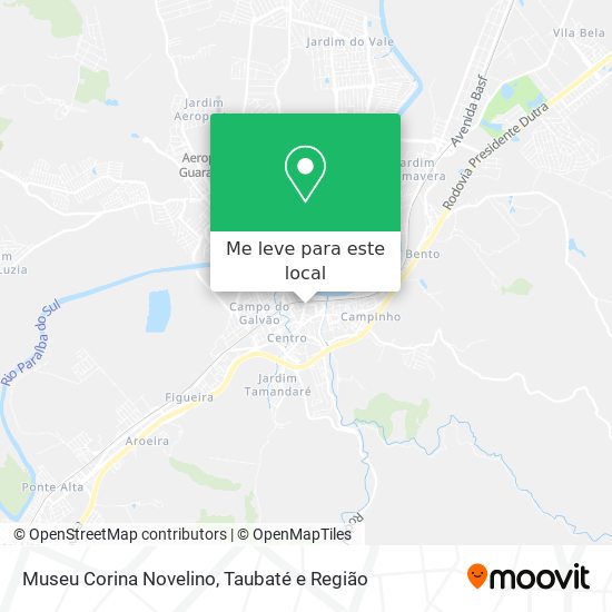 Museu Corina Novelino mapa