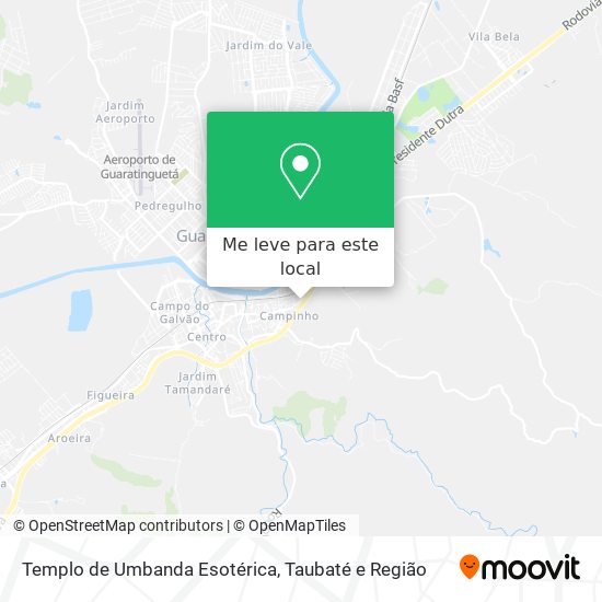 Templo de Umbanda Esotérica mapa