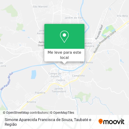 Simone Aparecida Francisca de Souza mapa