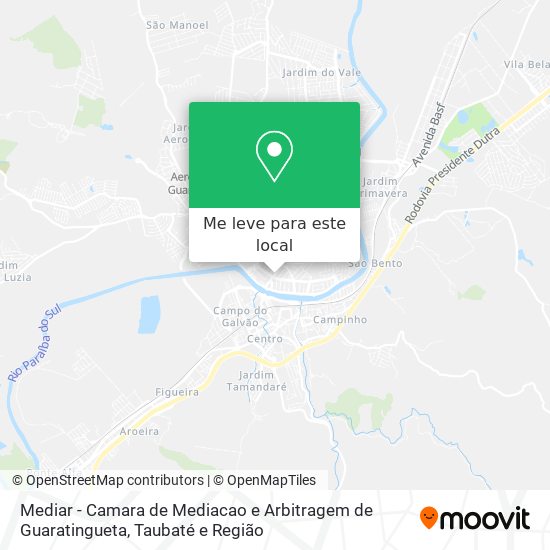Mediar - Camara de Mediacao e Arbitragem de Guaratingueta mapa