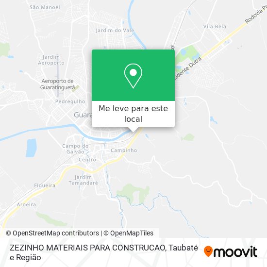 ZEZINHO MATERIAIS PARA CONSTRUCAO mapa
