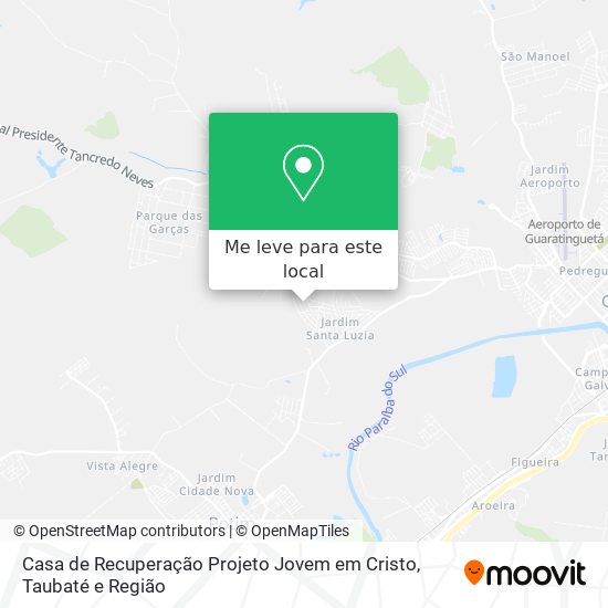 Casa de Recuperação Projeto Jovem em Cristo mapa