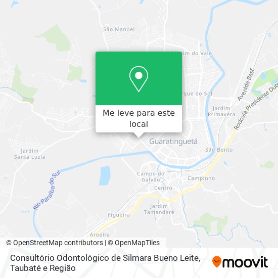 Consultório Odontológico de Silmara Bueno Leite mapa