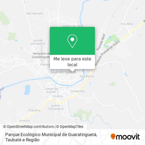 Parque Ecológico Municipal de Guaratinguetá mapa