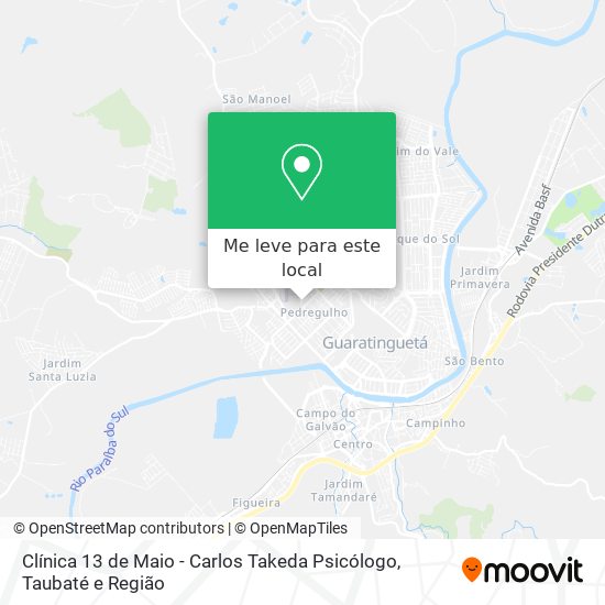 Clínica 13 de Maio - Carlos Takeda Psicólogo mapa