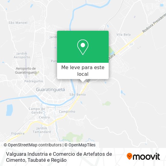 Valguara Industria e Comercio de Artefatos de Cimento mapa