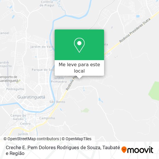 Creche E. Pem Dolores Rodrigues de Souza mapa