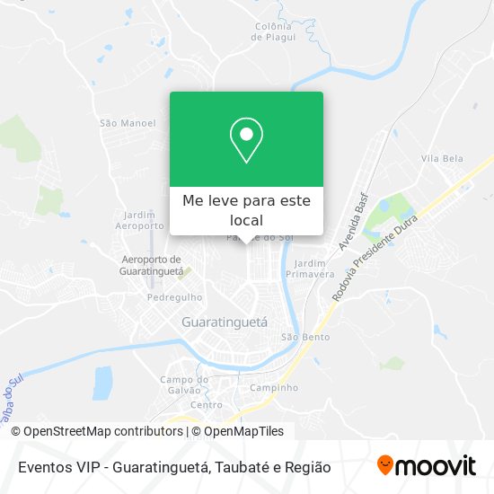 Eventos VIP - Guaratinguetá mapa