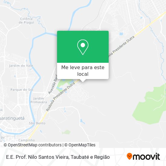 E.E. Prof. Nilo Santos Vieira mapa