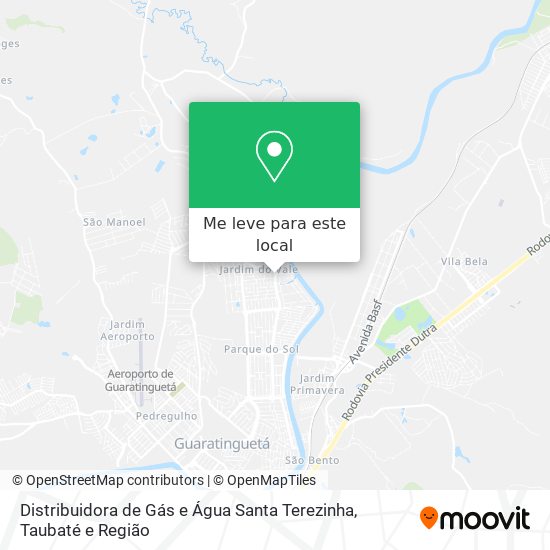 Distribuidora de Gás e Água Santa Terezinha mapa