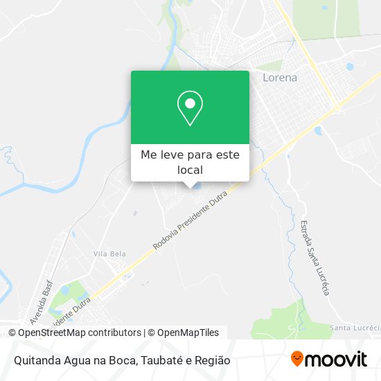 Quitanda Agua na Boca mapa