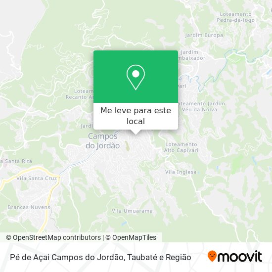 Pé de Açai Campos do Jordão mapa