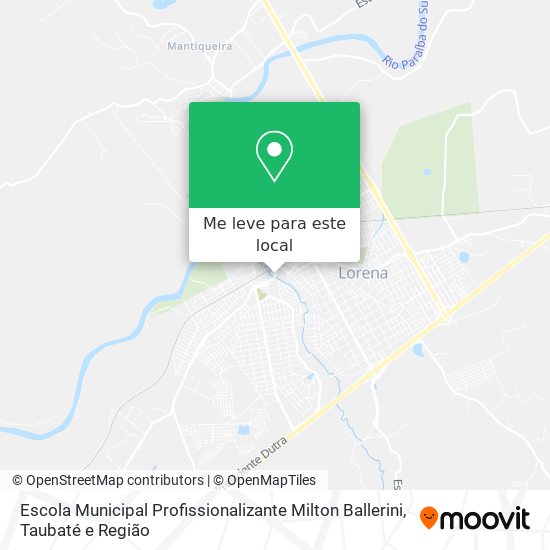 Escola Municipal Profissionalizante Milton Ballerini mapa