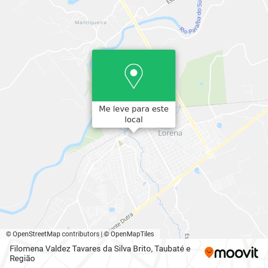 Filomena Valdez Tavares da Silva Brito mapa