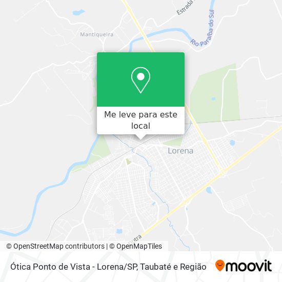 Ótica Ponto de Vista - Lorena / SP mapa