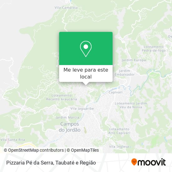 Pizzaria Pé da Serra mapa