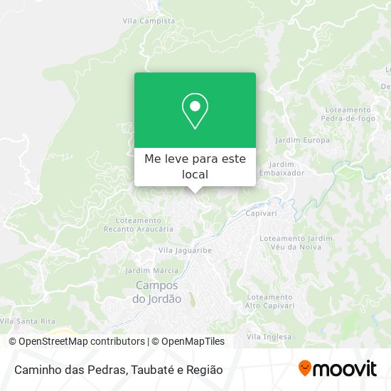 Caminho das Pedras mapa