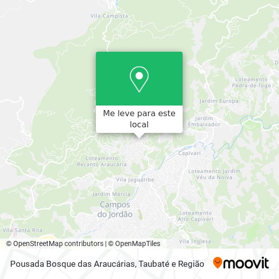 Pousada Bosque das Araucárias mapa