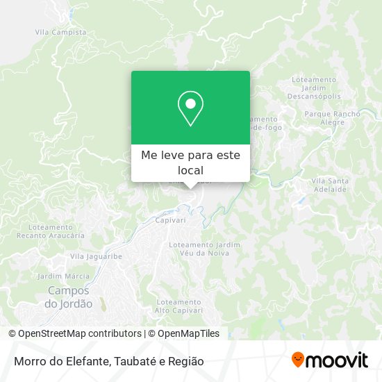 Morro do Elefante mapa
