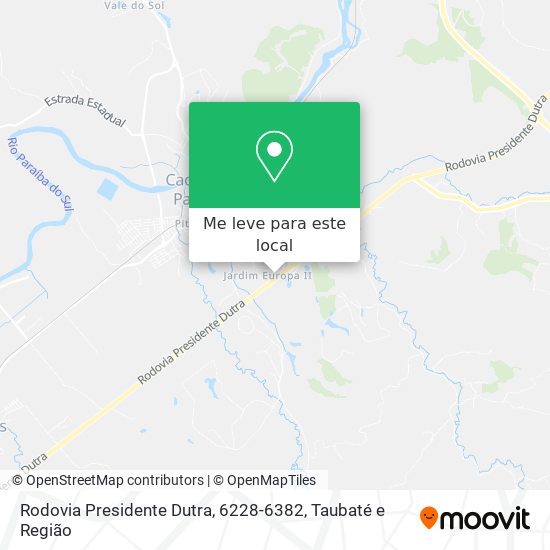 Rodovia Presidente Dutra, 6228-6382 mapa