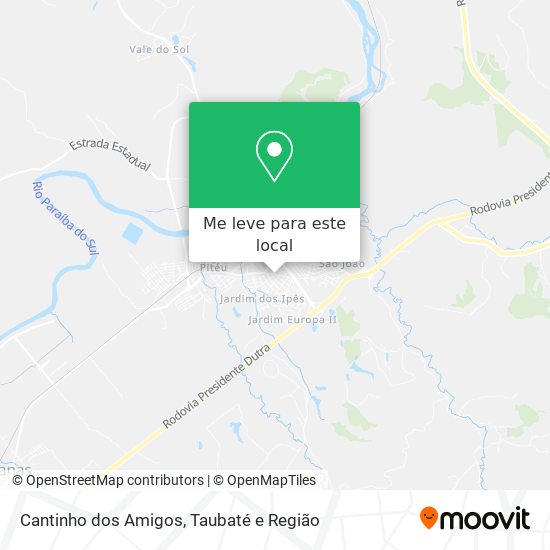 Cantinho dos Amigos mapa