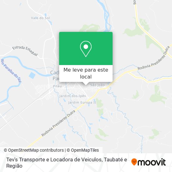 Tev's Transporte e Locadora de Veiculos mapa