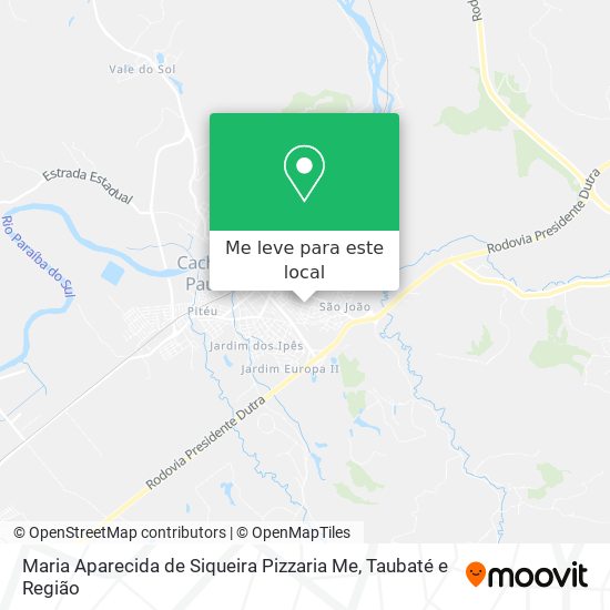 Maria Aparecida de Siqueira Pizzaria Me mapa