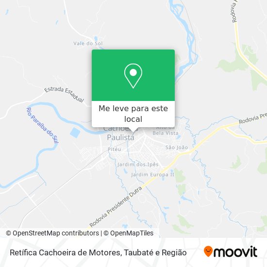 Retífica Cachoeira de Motores mapa