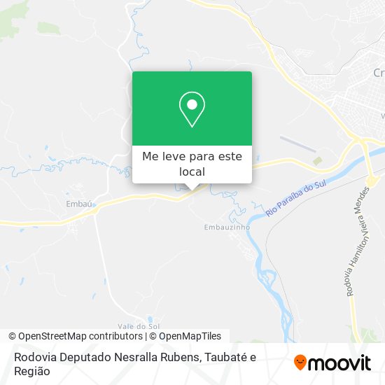 Rodovia Deputado Nesralla Rubens mapa
