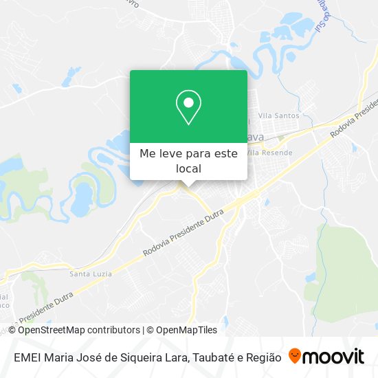 EMEI Maria José de Siqueira Lara mapa