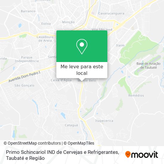 Primo Schincariol IND de Cervejas e Refrigerantes mapa