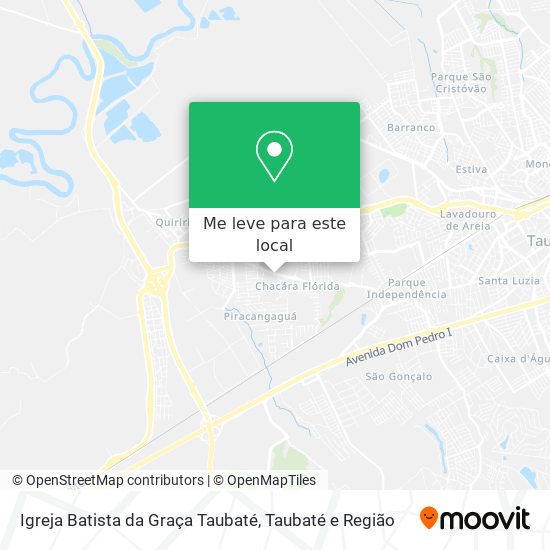 Igreja Batista da Graça Taubaté mapa