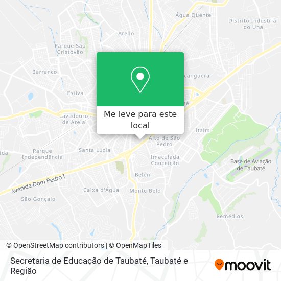Secretaria de Educação de Taubaté mapa