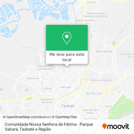 Comunidade Nossa Senhora de Fátima - Parque Sabará mapa