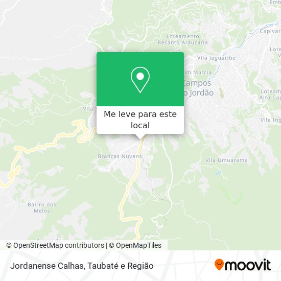 Jordanense Calhas mapa