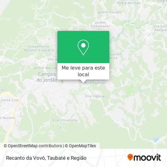 Recanto da Vovó mapa