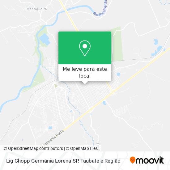 Lig Chopp Germânia Lorena-SP mapa