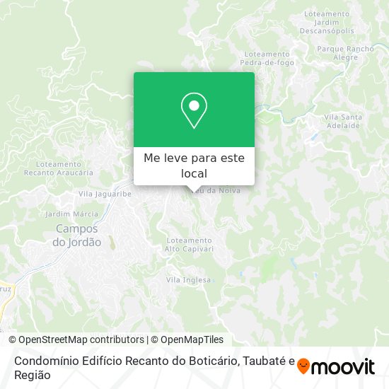 Condomínio Edifício Recanto do Boticário mapa