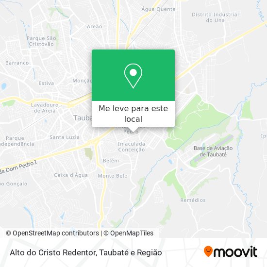 Alto do Cristo Redentor mapa