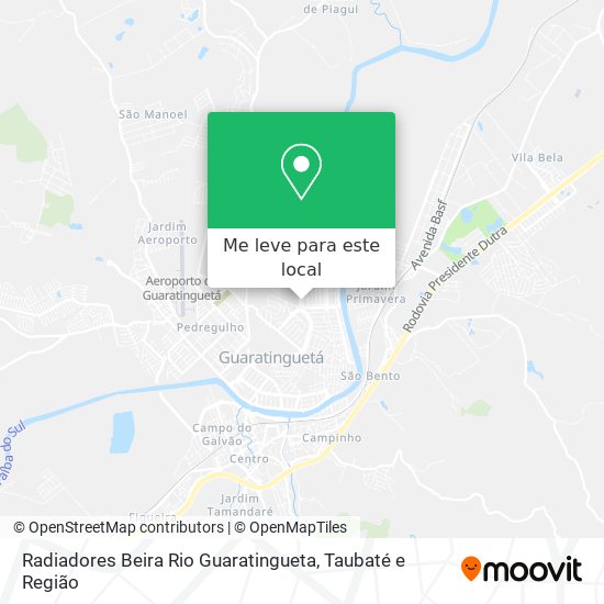 Radiadores Beira Rio Guaratingueta mapa